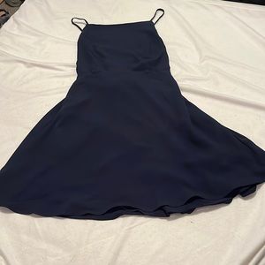 Flowy navy blue open back forever 21 dress